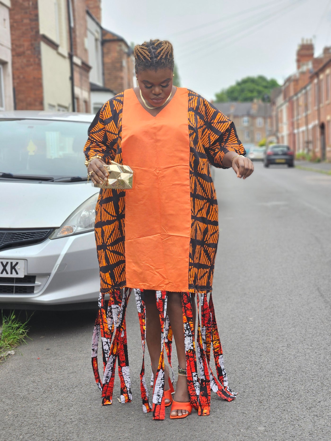 ARA AFRICAN PRINT BUBU (ORANGE)