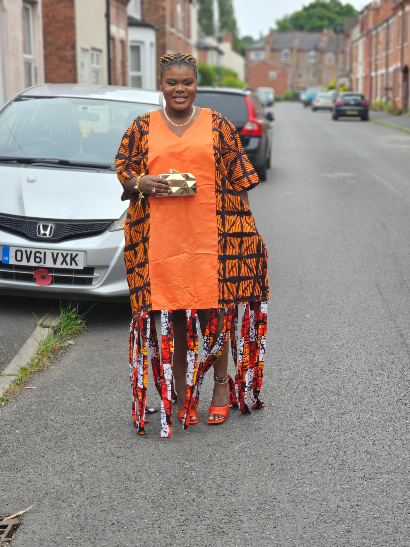 ARA AFRICAN PRINT BUBU (ORANGE)