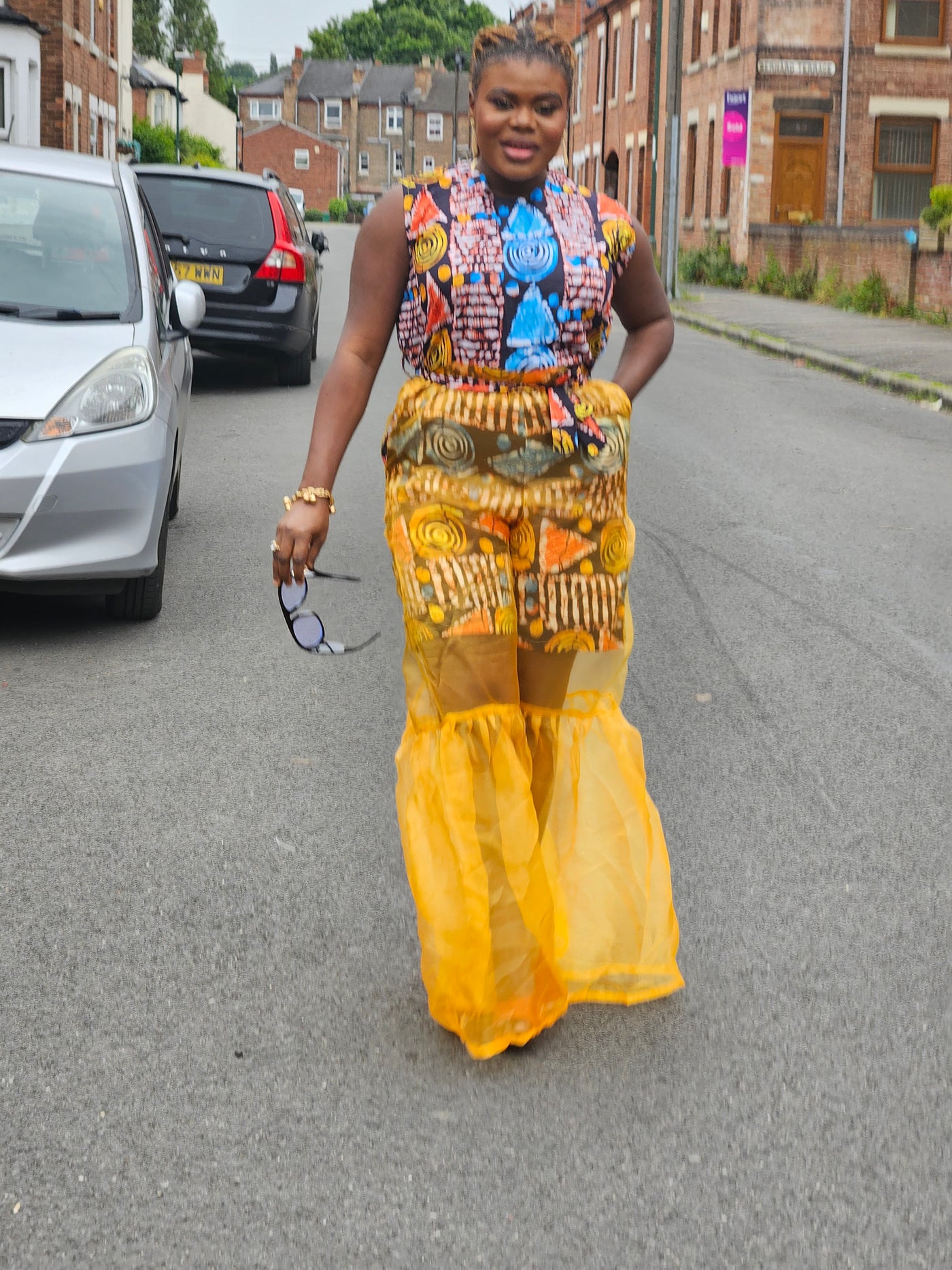 ADUNBI AFRICAN PRINT JUMPSUIT (YELLOW)