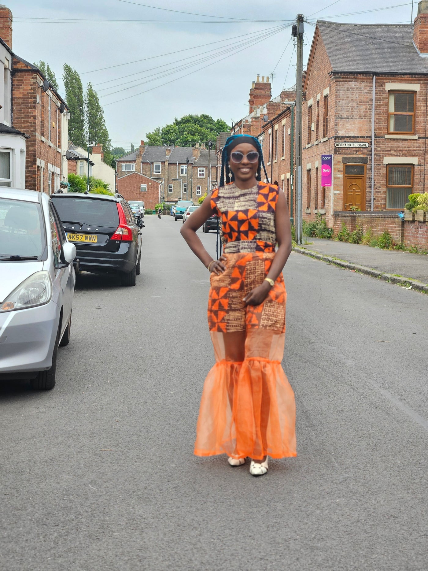 ADUNBI AFRICAN PRINT JUMPSUIT (ORANGE)