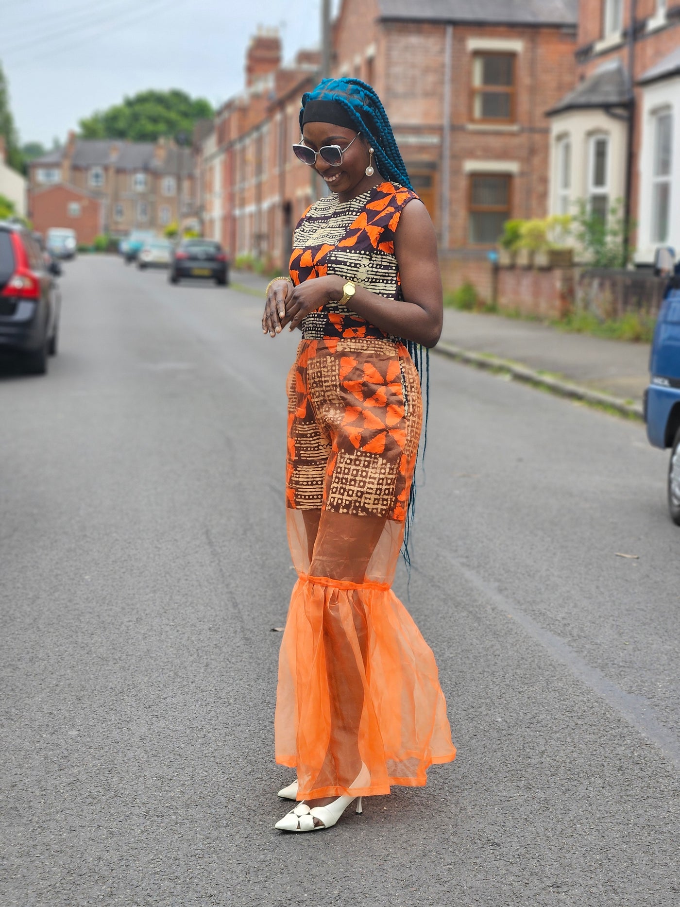 ADUNBI AFRICAN PRINT JUMPSUIT (ORANGE)