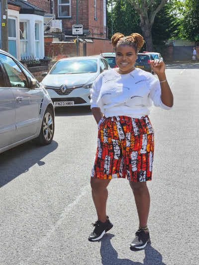 NANA BAGGIE AFRICAN PRINT SHORT