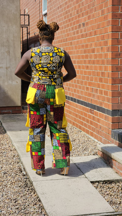 KIEKIE CLASSY 2 PIECE AFRICAN PRINTTROUSER SET