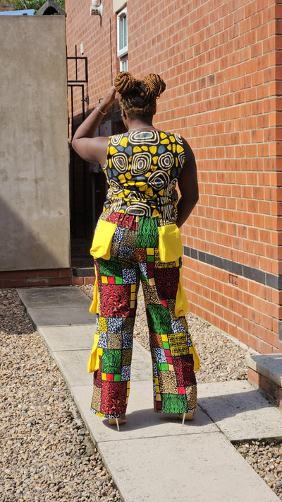 KIEKIE CLASSY 2 PIECE AFRICAN PRINTTROUSER SET