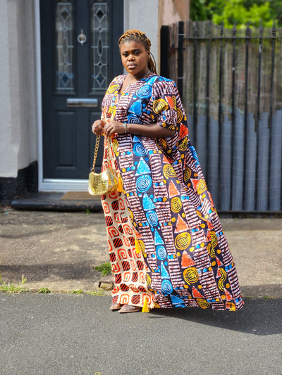 ABEKE AFRICAN PRINT MAXI BUBU DRESS