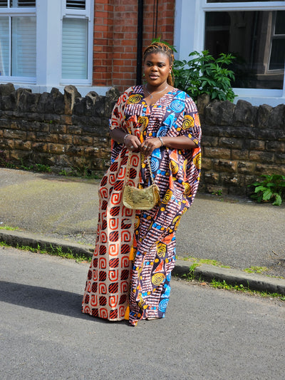 ABEKE AFRICAN PRINT MAXI BUBU DRESS