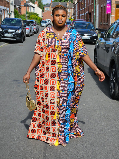 ABEKE AFRICAN PRINT MAXI BUBU DRESS