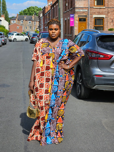 ABEKE AFRICAN PRINT MAXI BUBU DRESS