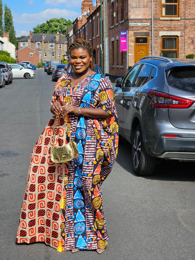 ABEKE AFRICAN PRINT MAXI BUBU DRESS