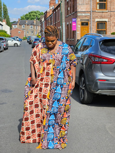 ABEKE AFRICAN PRINT MAXI BUBU DRESS