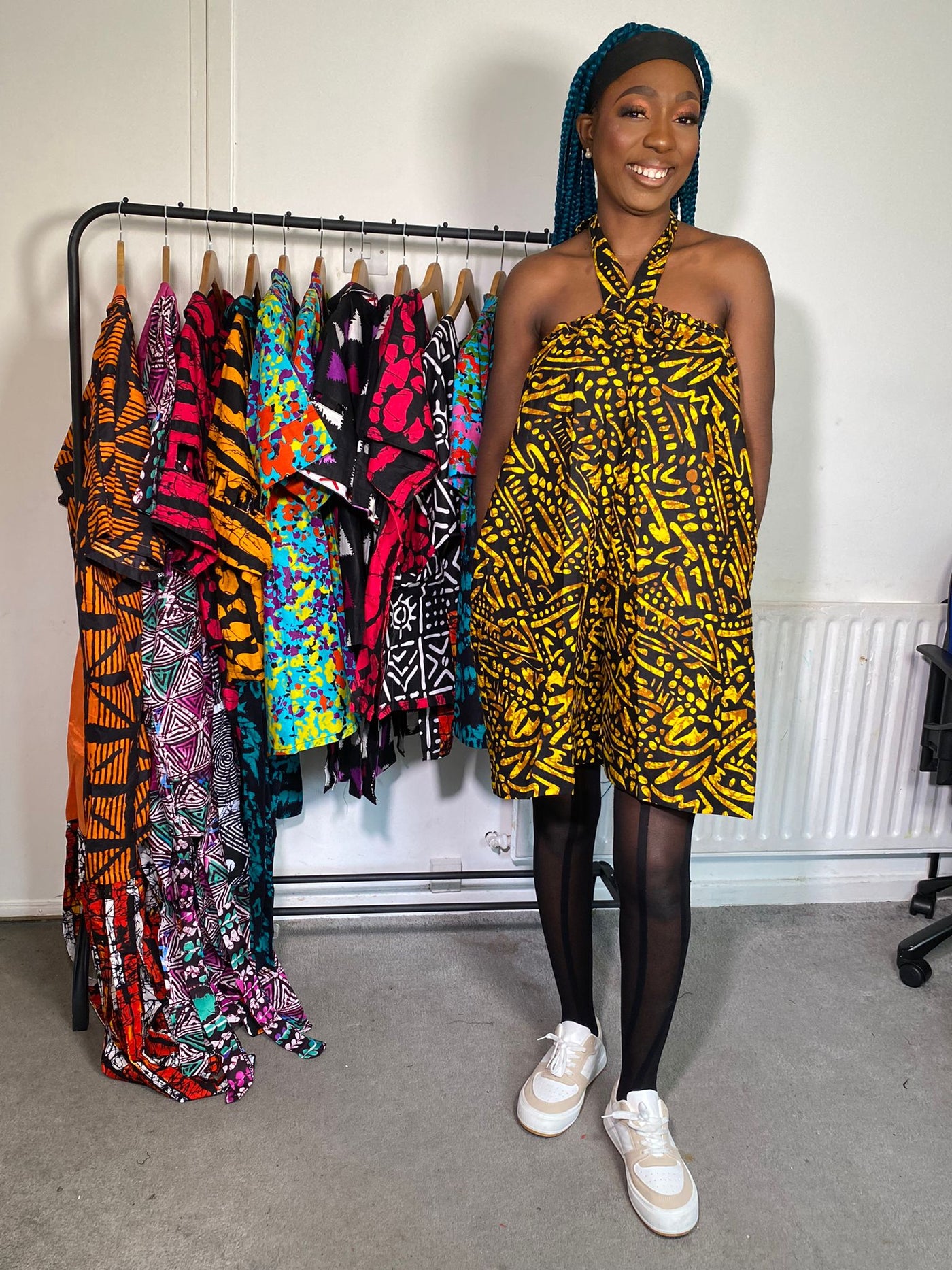 IKE AFRICAN PRINT PLAYSUIT (YELLOW)